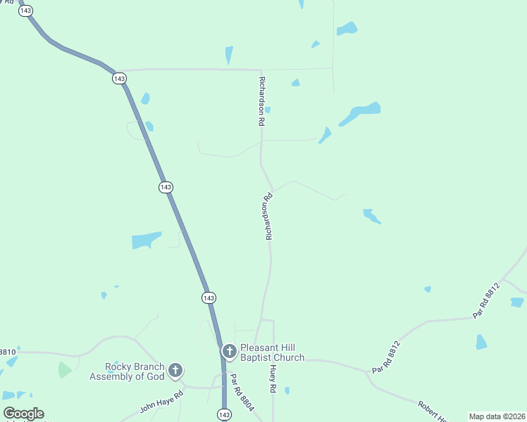 map of restaurants, bars, coffee shops, grocery stores, and more near Richardson Rd in Farmerville