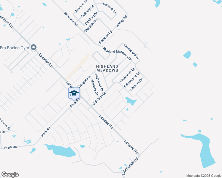 map of restaurants, bars, coffee shops, grocery stores, and more near 2612 Old Farm Road in Seagoville