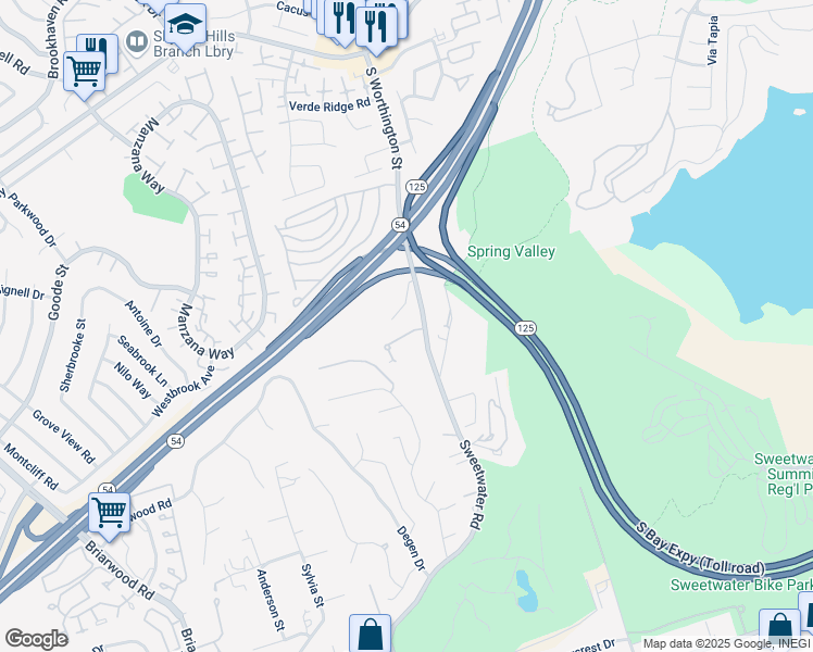 map of restaurants, bars, coffee shops, grocery stores, and more near 8366 The Grant Place in Bonita