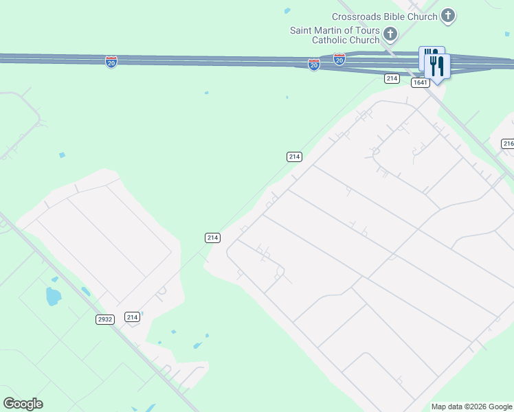 map of restaurants, bars, coffee shops, grocery stores, and more near 2205 West Alamosa Drive in Terrell