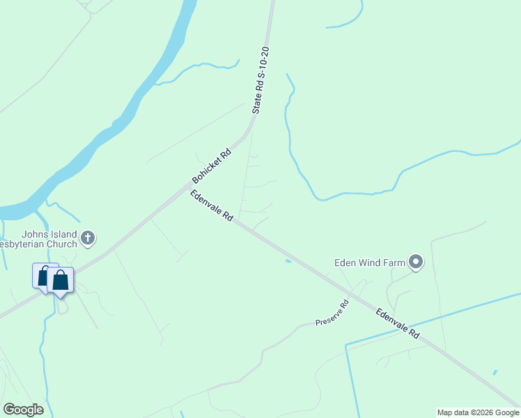 map of restaurants, bars, coffee shops, grocery stores, and more near 3184 Edenvale Road in Johns Island