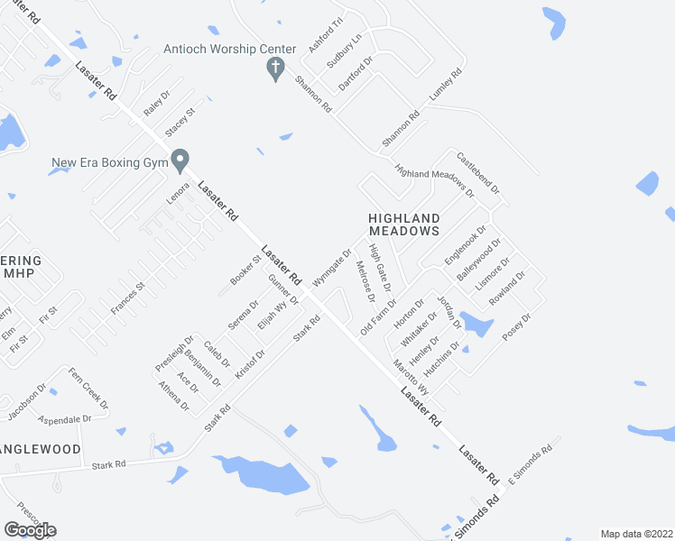 map of restaurants, bars, coffee shops, grocery stores, and more near 2516 Wynngate Drive in Seagoville