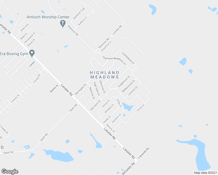 map of restaurants, bars, coffee shops, grocery stores, and more near 2812 Aberdeen Drive in Seagoville