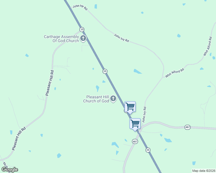 map of restaurants, bars, coffee shops, grocery stores, and more near 1440 Mississippi 35 in Carthage