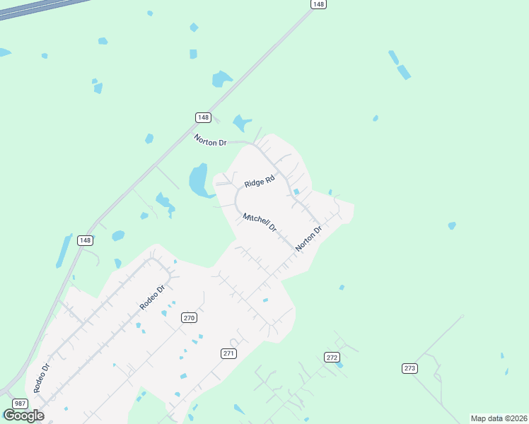 map of restaurants, bars, coffee shops, grocery stores, and more near 7112 Mitchell Drive in Terrell