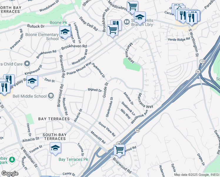 map of restaurants, bars, coffee shops, grocery stores, and more near 1508 Sherbrooke Street in San Diego