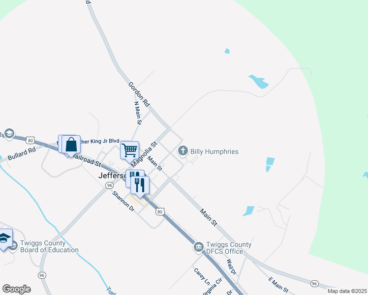 map of restaurants, bars, coffee shops, grocery stores, and more near 306 North Ash Street in Jeffersonville