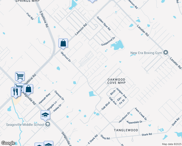 map of restaurants, bars, coffee shops, grocery stores, and more near 13979 Skyfrost Drive in Dallas
