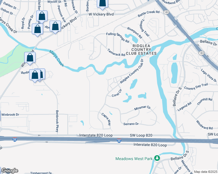 map of restaurants, bars, coffee shops, grocery stores, and more near 46 1 Main Place in Benbrook