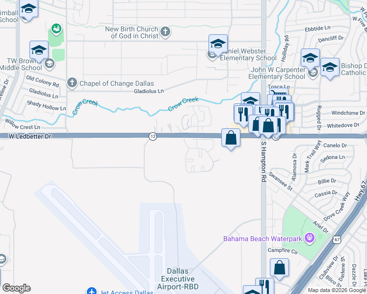 map of restaurants, bars, coffee shops, grocery stores, and more near 4307 Woodhollow Drive in Dallas