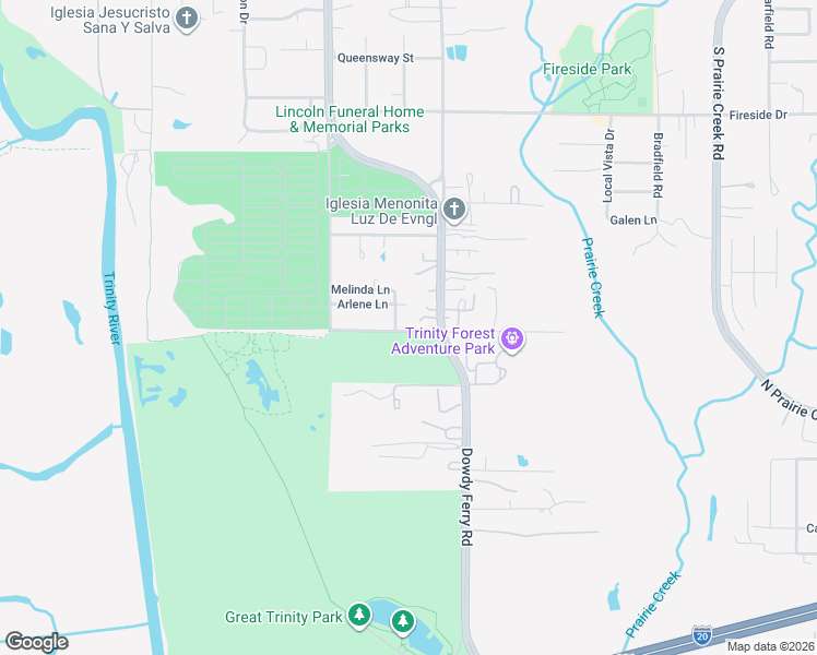 map of restaurants, bars, coffee shops, grocery stores, and more near 1728 Karen Lane in Dallas