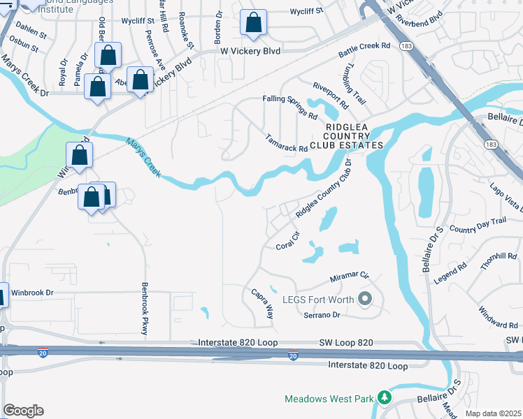 map of restaurants, bars, coffee shops, grocery stores, and more near 79 1 Main Place in Benbrook