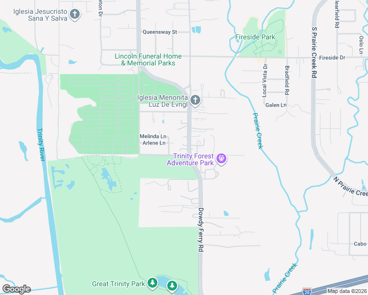 map of restaurants, bars, coffee shops, grocery stores, and more near 1728 Karen Lane in Dallas