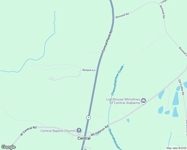 map of restaurants, bars, coffee shops, grocery stores, and more near 12275 Central Plank Road in Eclectic