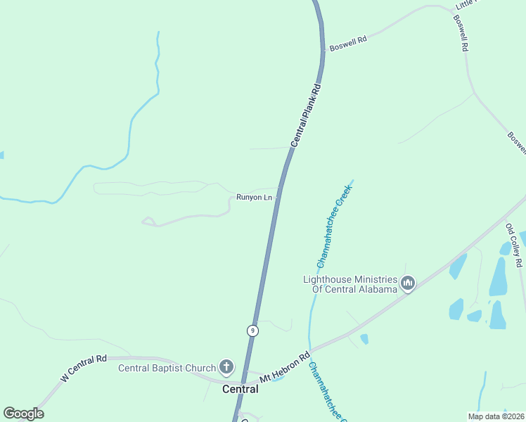 map of restaurants, bars, coffee shops, grocery stores, and more near 12275 Central Plank Road in Eclectic