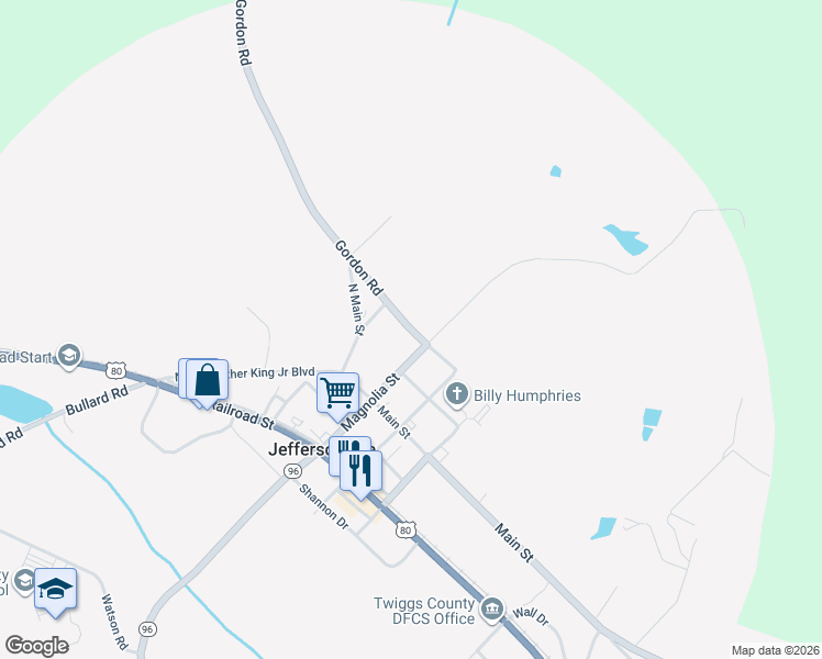 map of restaurants, bars, coffee shops, grocery stores, and more near 421 Warner Robins Road in Jeffersonville