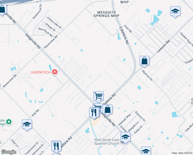 map of restaurants, bars, coffee shops, grocery stores, and more near in Dallas