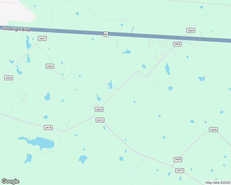 map of restaurants, bars, coffee shops, grocery stores, and more near County Road 3424 in Wills Point