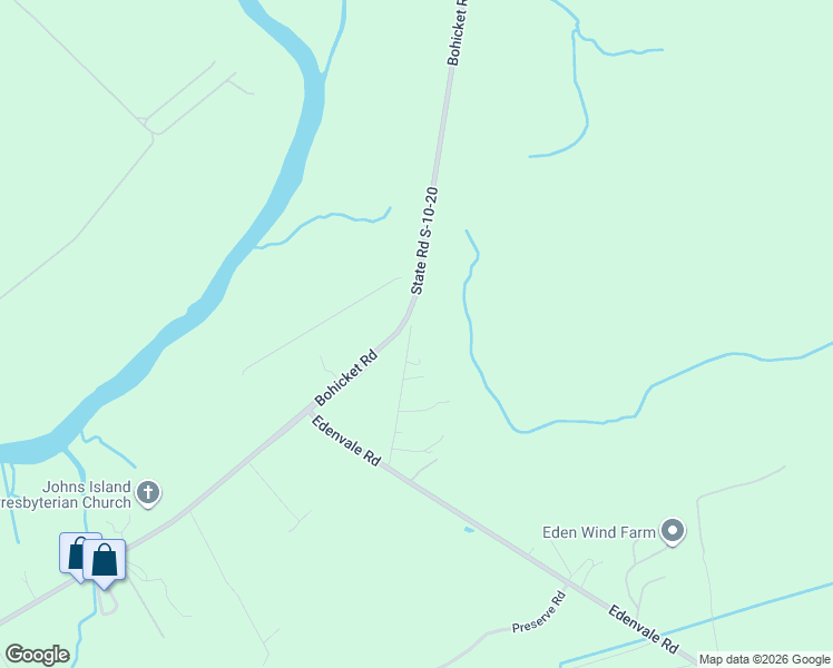 map of restaurants, bars, coffee shops, grocery stores, and more near 2163 North Edenvale Road in Johns Island