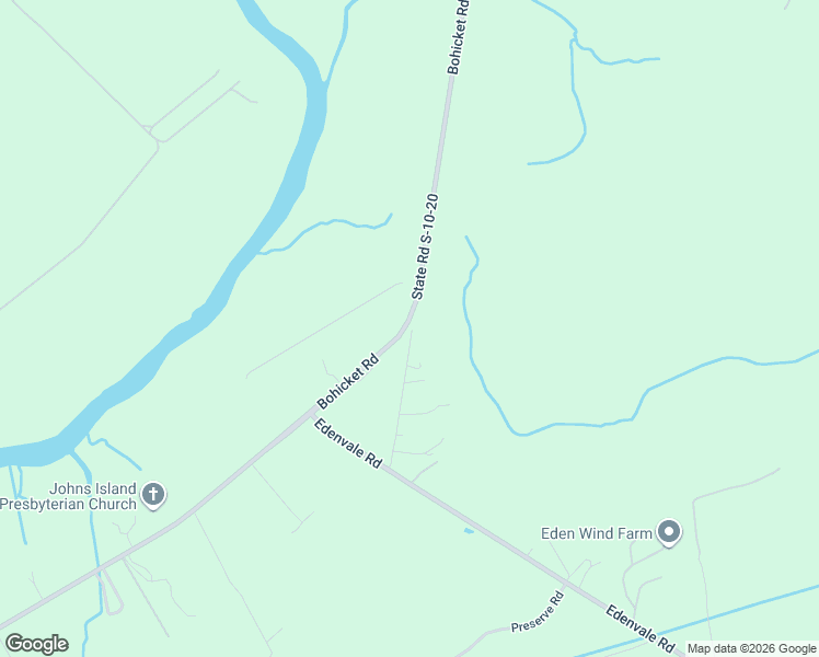 map of restaurants, bars, coffee shops, grocery stores, and more near 2163 North Edenvale Road in Johns Island