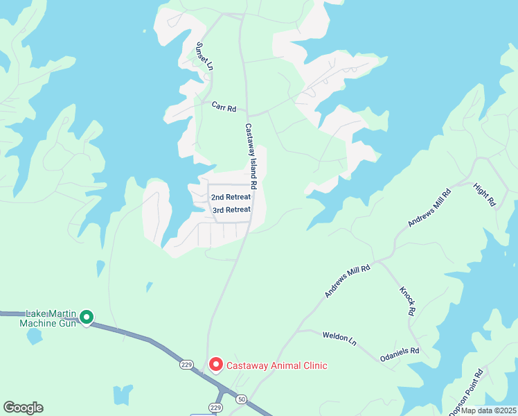 map of restaurants, bars, coffee shops, grocery stores, and more near 650 Castaway Island Road in Eclectic