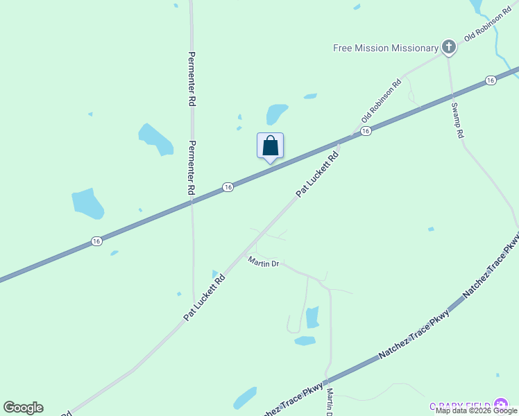 map of restaurants, bars, coffee shops, grocery stores, and more near 1554 Pat Luckett Road in Carthage