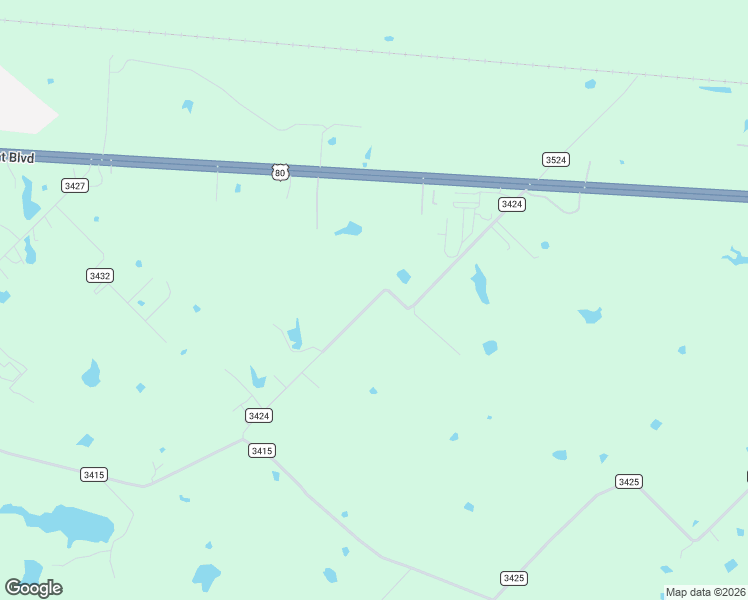 map of restaurants, bars, coffee shops, grocery stores, and more near County Road 3424 in Van Zandt County