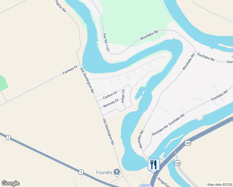 map of restaurants, bars, coffee shops, grocery stores, and more near 424 Carbon Drive in Sterlington