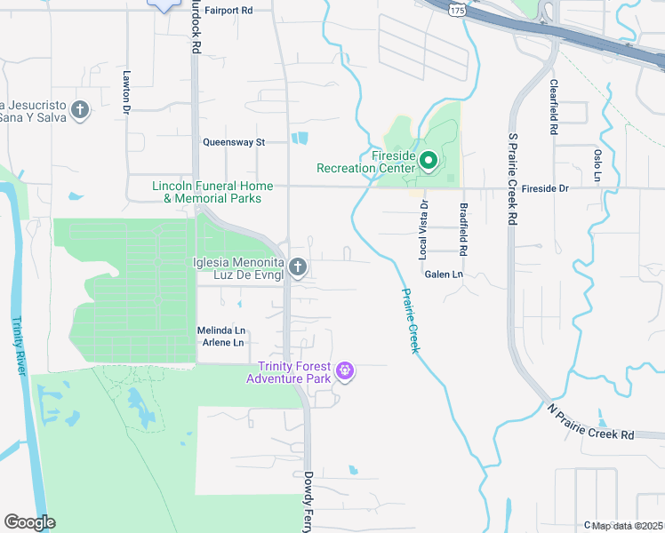 map of restaurants, bars, coffee shops, grocery stores, and more near 8402 Midland Lane in Dallas