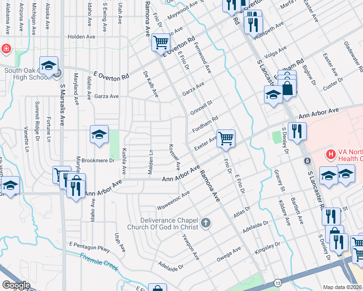 map of restaurants, bars, coffee shops, grocery stores, and more near 4107 Ramona Avenue in Dallas