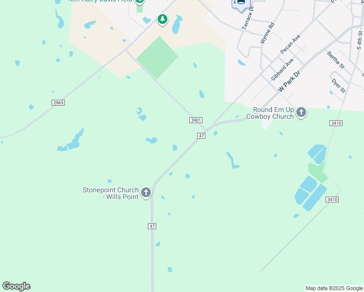 map of restaurants, bars, coffee shops, grocery stores, and more near 18350 Farm to Market 47 in Wills Point