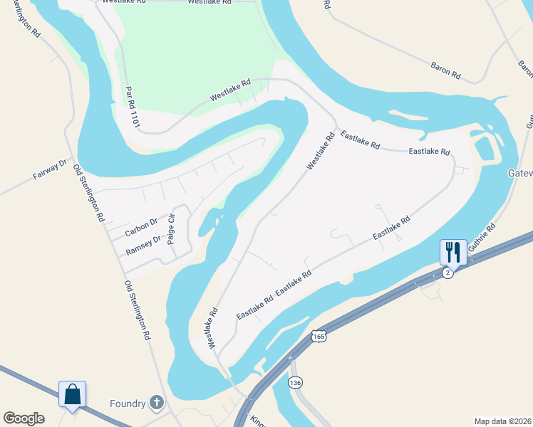 map of restaurants, bars, coffee shops, grocery stores, and more near 6939 Par Road 1101 in Sterlington