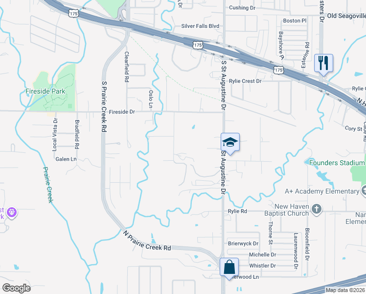 map of restaurants, bars, coffee shops, grocery stores, and more near 1050 Portnoma Lane in Dallas