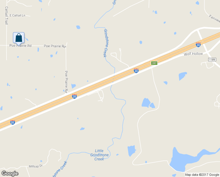 map of restaurants, bars, coffee shops, grocery stores, and more near 7701 Wolf Hollow in Millsap