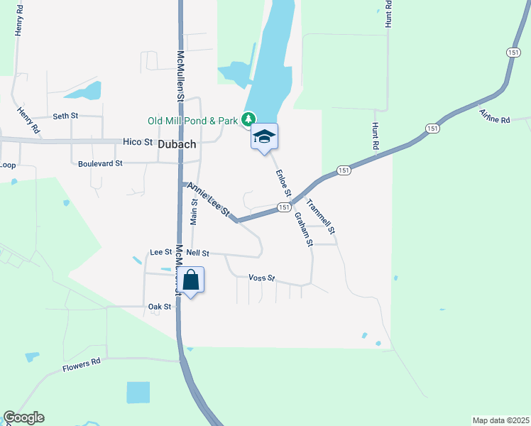 map of restaurants, bars, coffee shops, grocery stores, and more near 7710 Fellowship Road in Dubach
