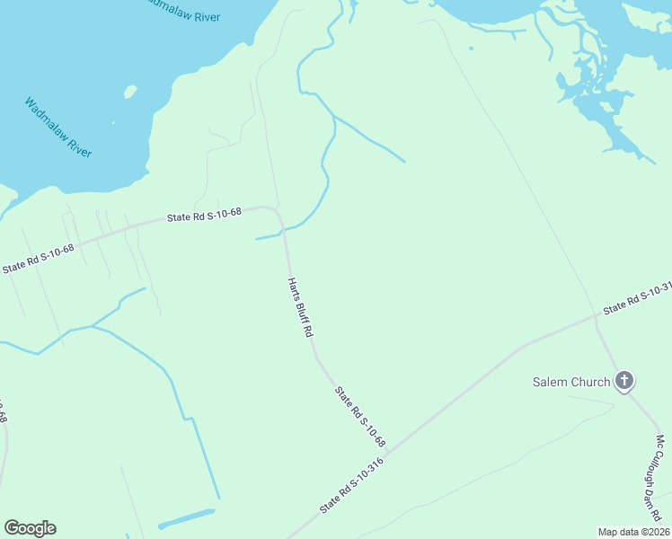 map of restaurants, bars, coffee shops, grocery stores, and more near 903 Harts Bluff Road in Wadmalaw Island