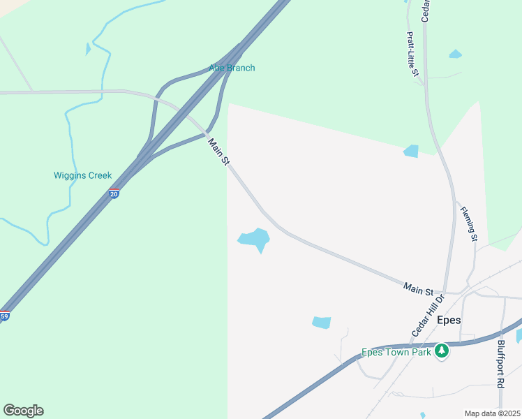 map of restaurants, bars, coffee shops, grocery stores, and more near County Road 20 in Epes