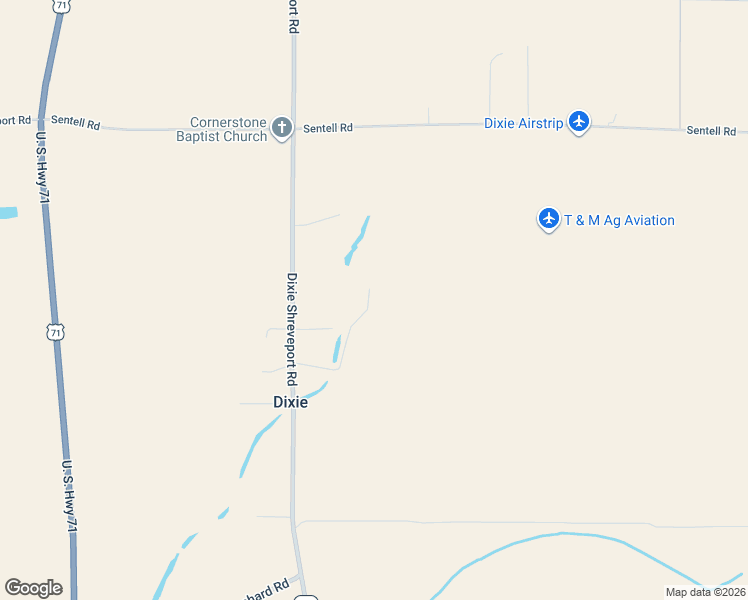 map of restaurants, bars, coffee shops, grocery stores, and more near 8265 Cornhusker Road in Shreveport