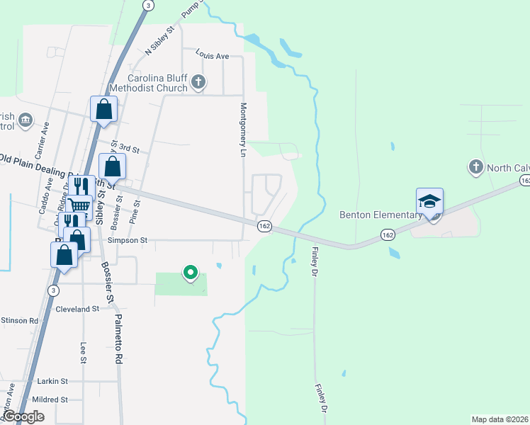 map of restaurants, bars, coffee shops, grocery stores, and more near 172 Lola Circle in Benton