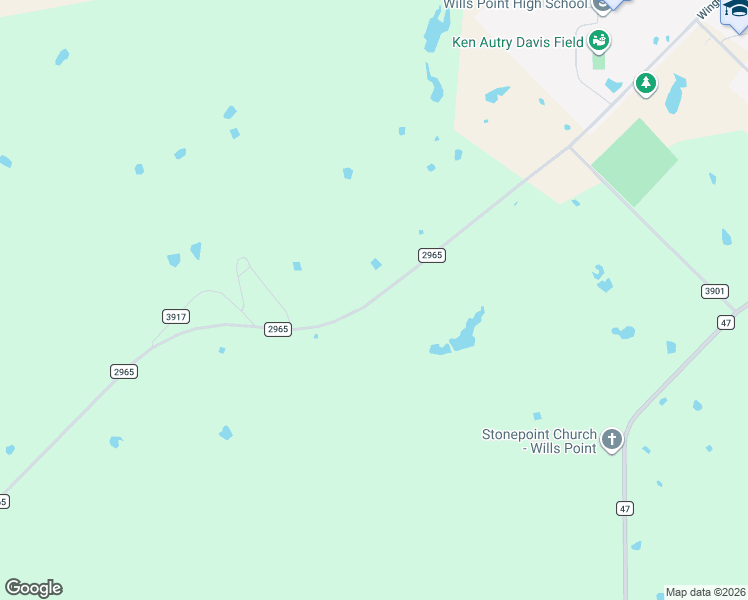 map of restaurants, bars, coffee shops, grocery stores, and more near 1395 Farm to Market Road 2965 in Wills Point