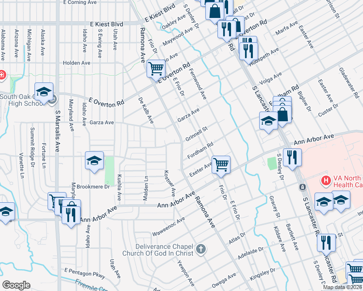 map of restaurants, bars, coffee shops, grocery stores, and more near 4007 Ramona Avenue in Dallas