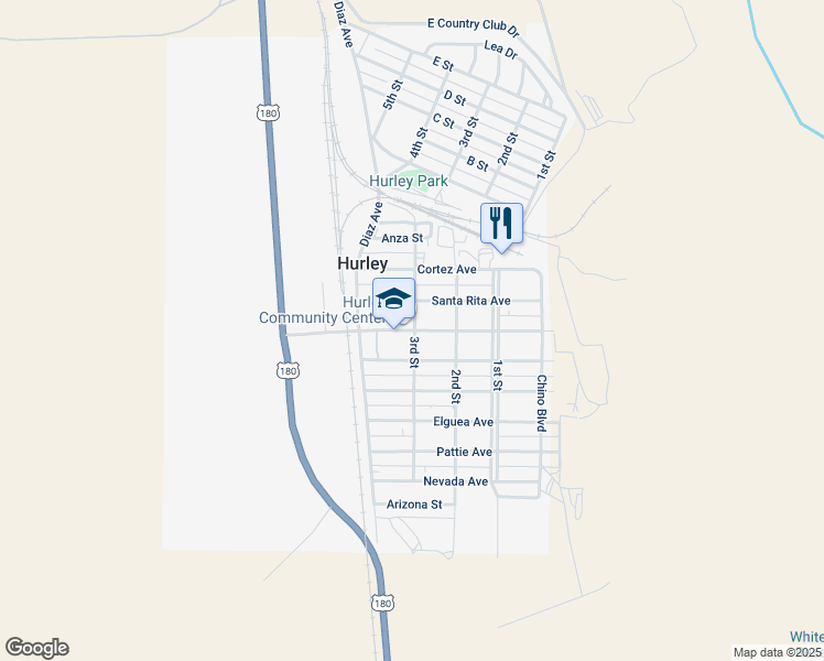 map of restaurants, bars, coffee shops, grocery stores, and more near 300 Carrasco Avenue in Hurley