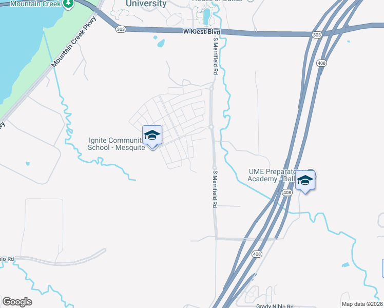 map of restaurants, bars, coffee shops, grocery stores, and more near 3735 Patience Boulevard in Dallas