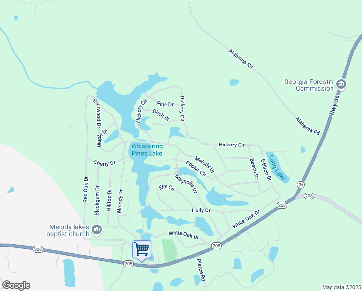 map of restaurants, bars, coffee shops, grocery stores, and more near 995 Melody Drive in Waverly Hall