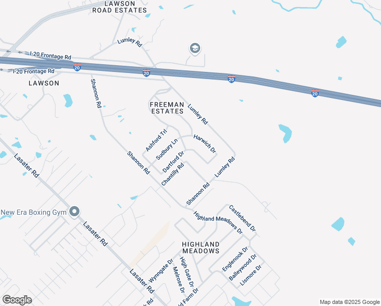 map of restaurants, bars, coffee shops, grocery stores, and more near 6301 Lumley Road in Mesquite