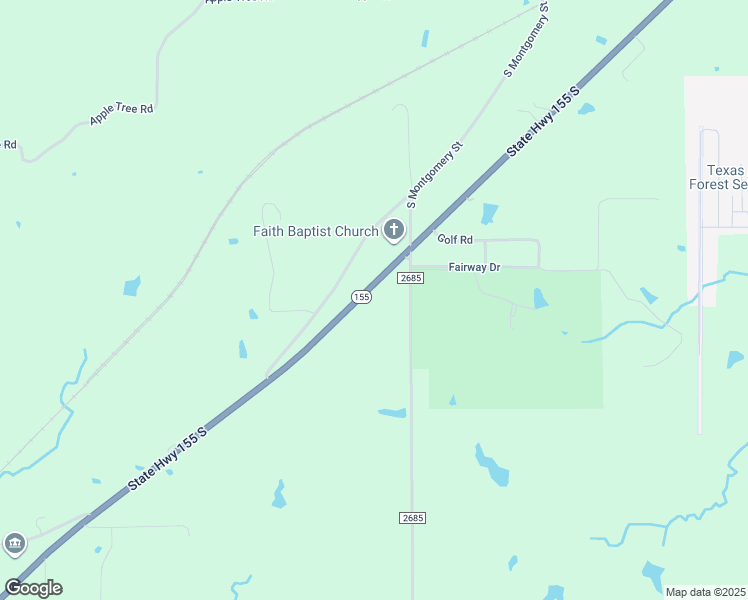 map of restaurants, bars, coffee shops, grocery stores, and more near 2513 State Highway 155 in Gilmer