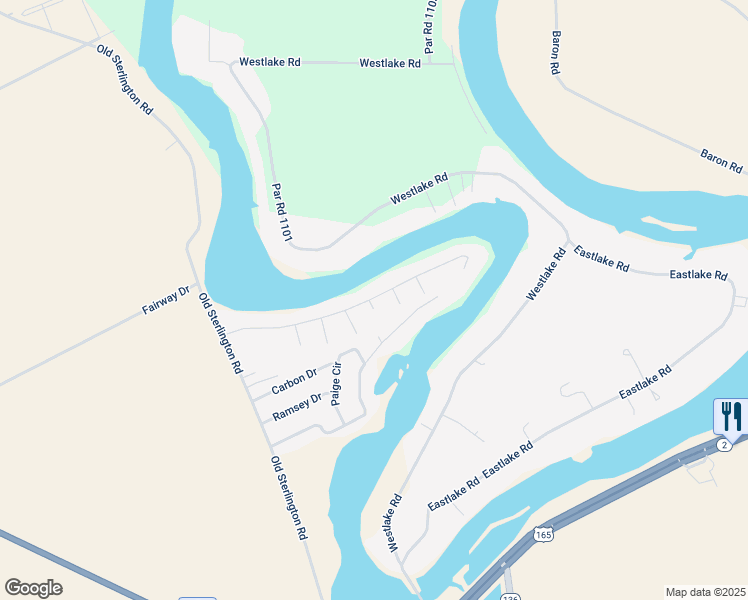 map of restaurants, bars, coffee shops, grocery stores, and more near 106 May in Sterlington