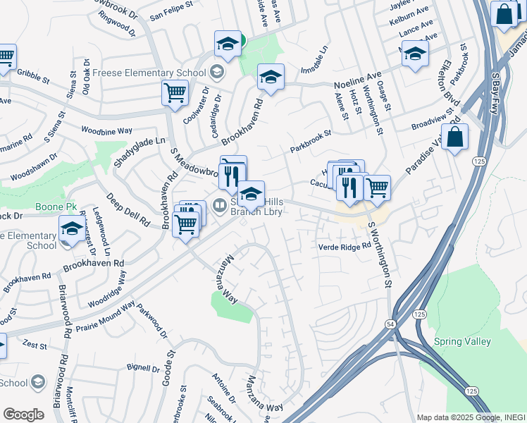 map of restaurants, bars, coffee shops, grocery stores, and more near 7997 Paradise Valley Road in San Diego