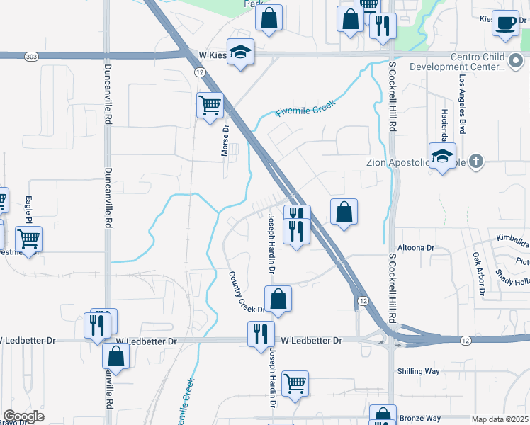 map of restaurants, bars, coffee shops, grocery stores, and more near in Dallas