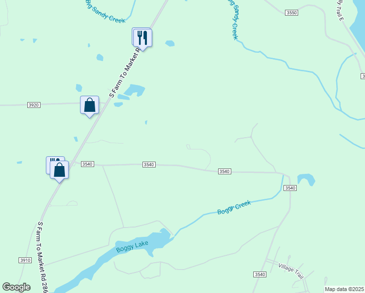 map of restaurants, bars, coffee shops, grocery stores, and more near 281 Blue Sky Lane in Hawkins
